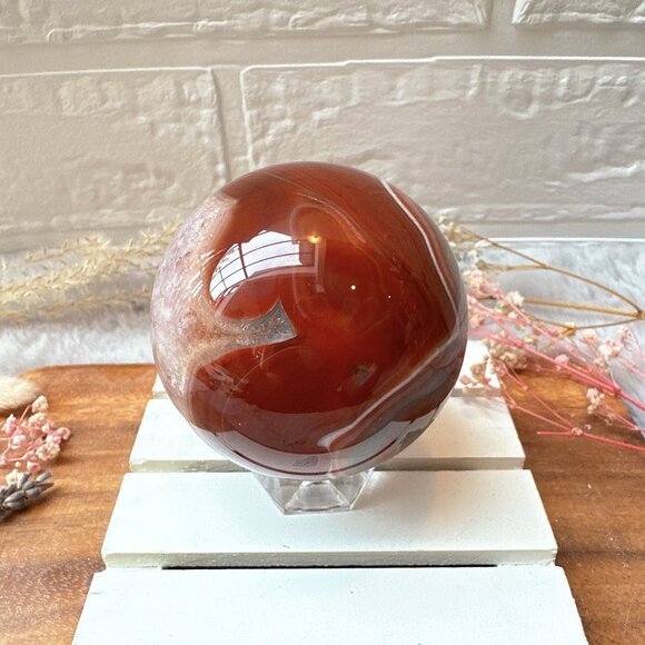 Gorgeous Carnelian Sphere - Picture 5 of 6